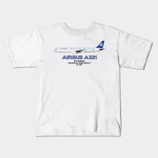 Airbus A321 - Air Astana "Kazahkstan Independence" Kids T-Shirt
